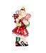 MACKENZIE CHILDS Check It Out Shopper Lady Glass Ornament