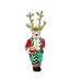 MACKENZIE CHILDS Check It Out Reindeer Butler Ornament