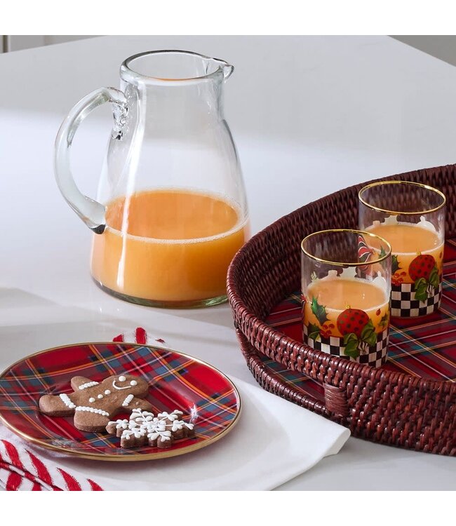 MACKENZIE CHILDS Deck the Halls Tumbler - Sold Individually