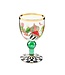 MACKENZIE CHILDS Deck the Halls Wine Glass