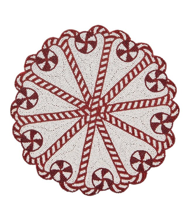 MACKENZIE CHILDS Peppermint Beaded Placemat