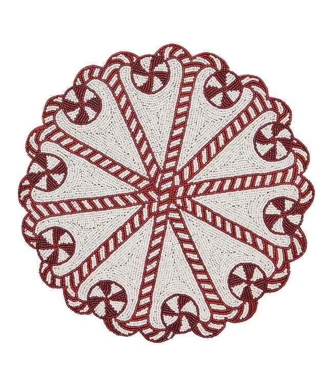 MACKENZIE CHILDS Peppermint Beaded Placemat