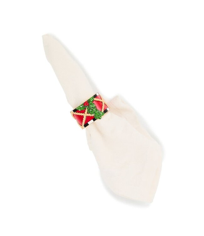 MACKENZIE CHILDS Toyland Drum Napkin Ring, Sold Individually