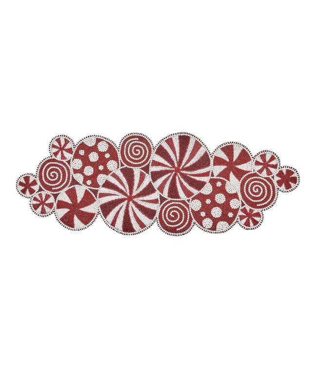 MACKENZIE CHILDS Peppermint Beaded Runner