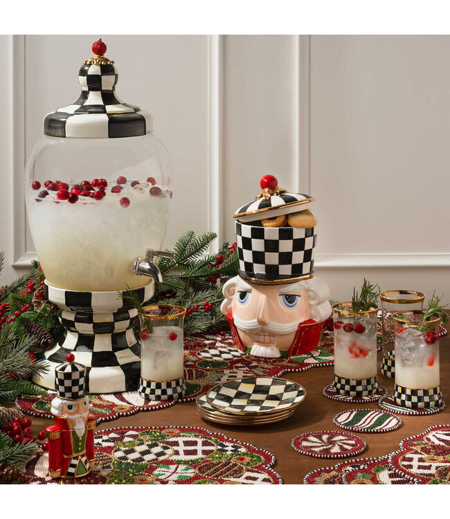 MACKENZIE CHILDS Jolly Ornaments Beaded Table Runner