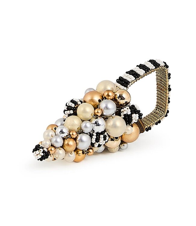 MACKENZIE CHILDS Glam Up Beaded Tree Napkin Ring
