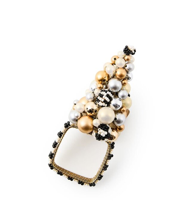 MACKENZIE CHILDS Glam Up Beaded Tree Napkin Ring