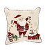 MACKENZIE CHILDS Santa with Tree Lights Throw Pillow