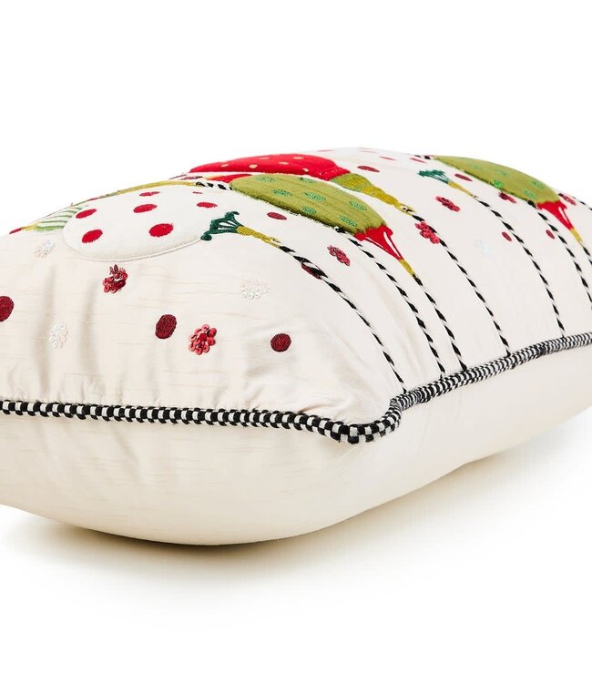MACKENZIE CHILDS Festive Ornaments Lumbar Throw Pillow