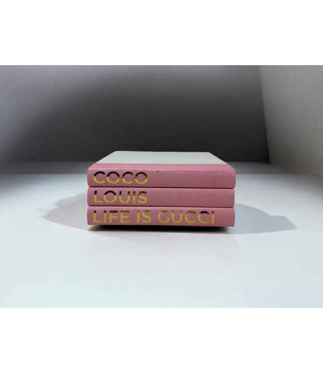 3 Vol Coco Louis Lig on Light Pink / Off-White Covers - Sold as Set