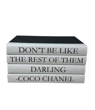 4 Vol. Don't Be Like Coco Chanel Quote Black Covers - Sold as Set