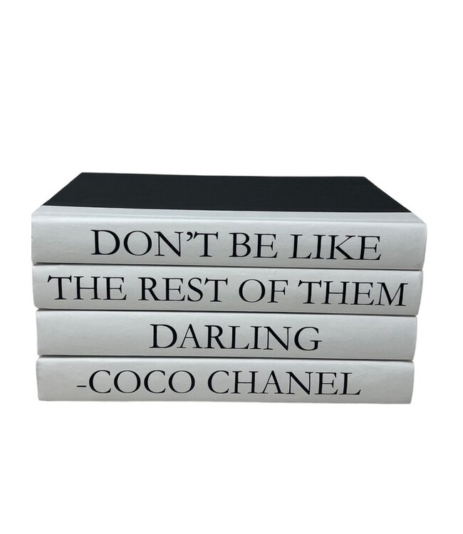 4 Vol. Don't Be Like Coco Chanel Quote Black Covers - Sold as Set