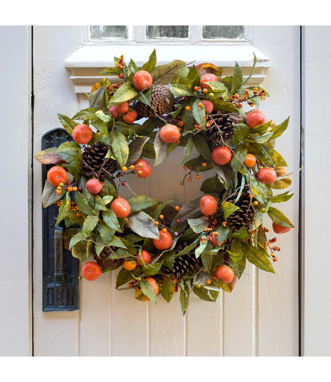 Autumn Persimmon Wreath
