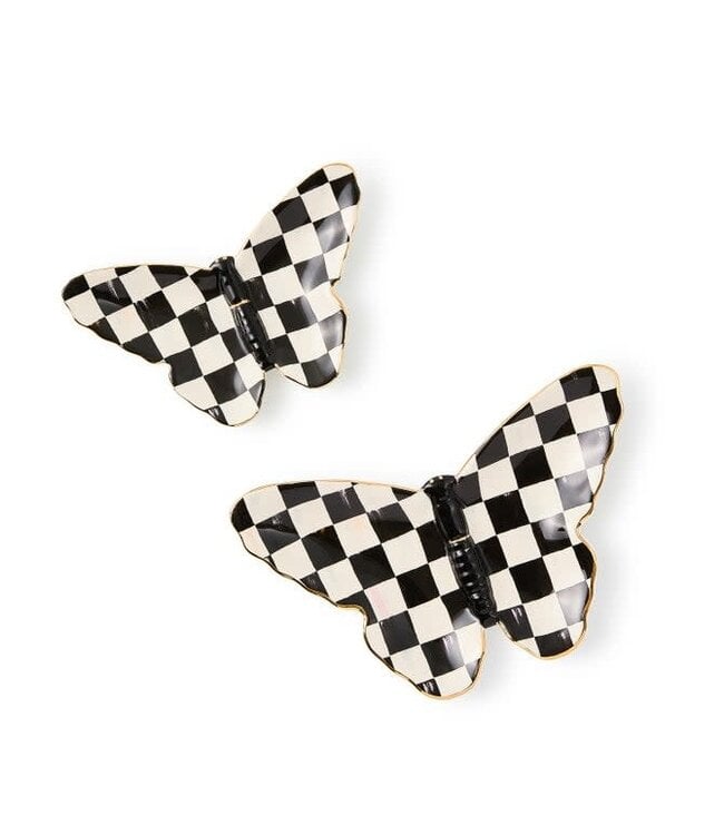 MACKENZIE CHILDS Courtly Butterfly Trinket Dishes, Set of 2