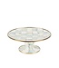 MACKENZIE CHILDS Sterling Check Enamel Pedestal Platter