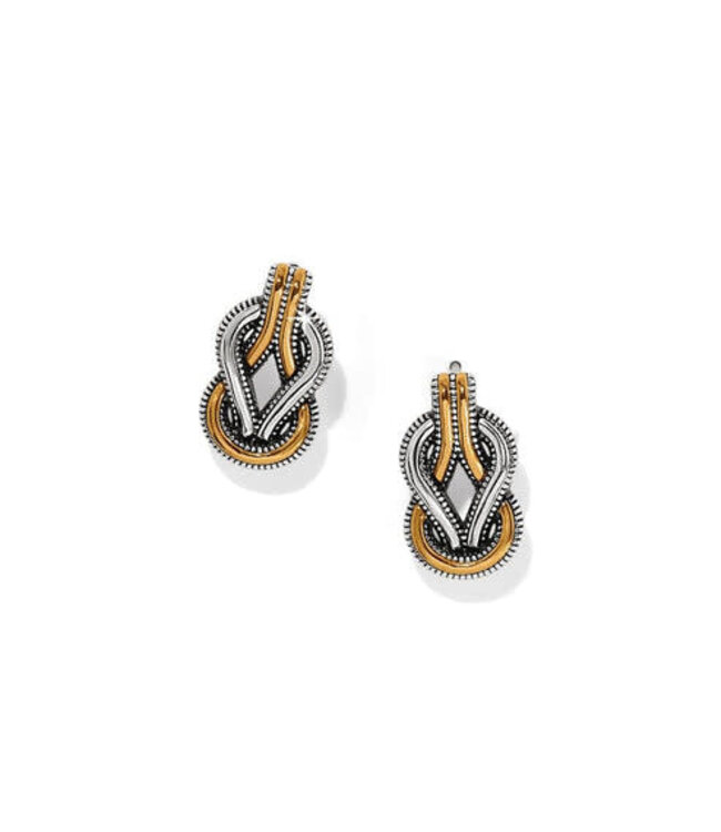 BRIGHTON Interlok Harmony Two Tone Post Earrings