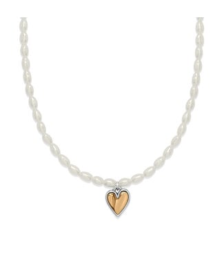 BRIGHTON Cascade Embrace Pearl Heart Necklace