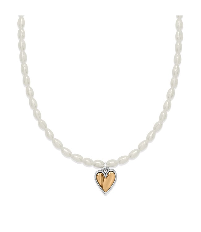 BRIGHTON Cascade Embrace Pearl Heart Necklace