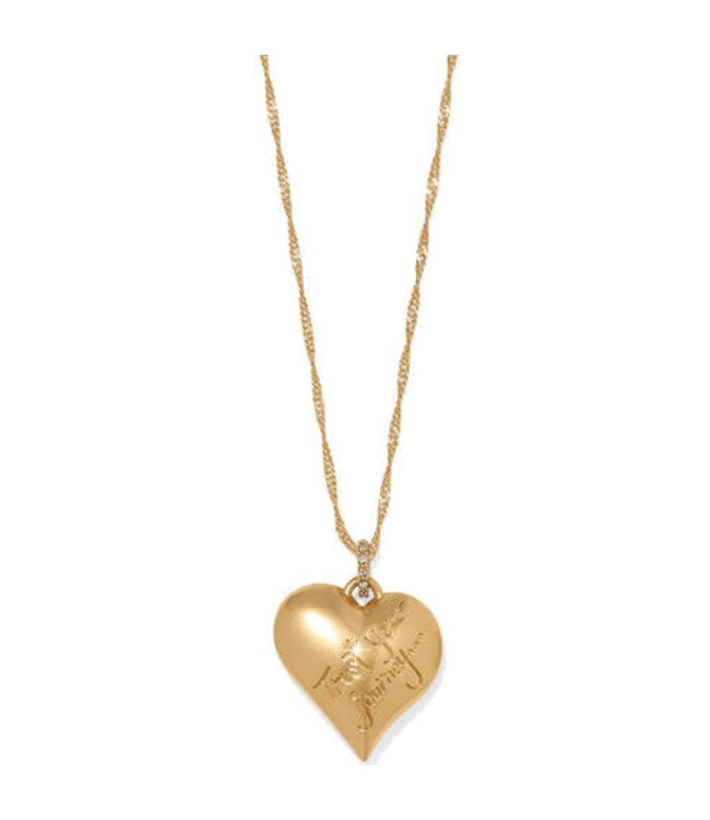 BRIGHTON Trust Your Journey Heart Necklace - Gold