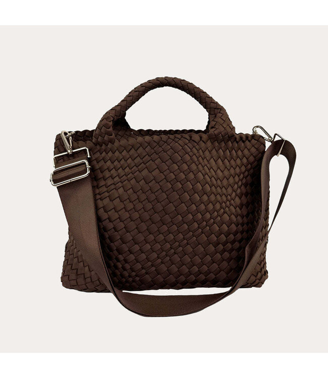 Lily Woven Neoprene Tote With Pouch