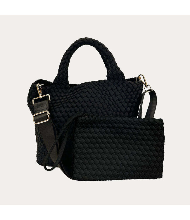 Lily Woven Neoprene Tote With Pouch