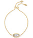 KENDRA SCOTT Elaina Delicate Chain Bracelet Gold Ivory Mother Of Pearl