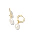 KENDRA SCOTT Willa Pearl Huggie Earrings White Pearl