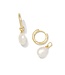 KENDRA SCOTT Willa Pearl Huggie Earrings White Pearl