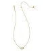KENDRA SCOTT Cheer Short Pendant Necklace Gold White Mother Of Pearl
