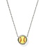KENDRA SCOTT Softball Short Pendant Necklace Silver