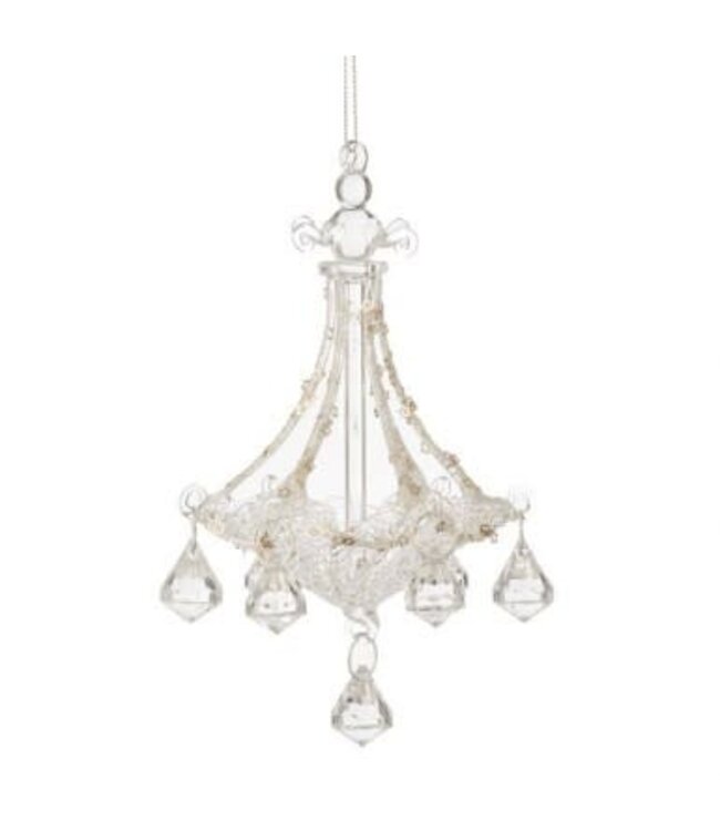 7” Glass Chandelier Ornament