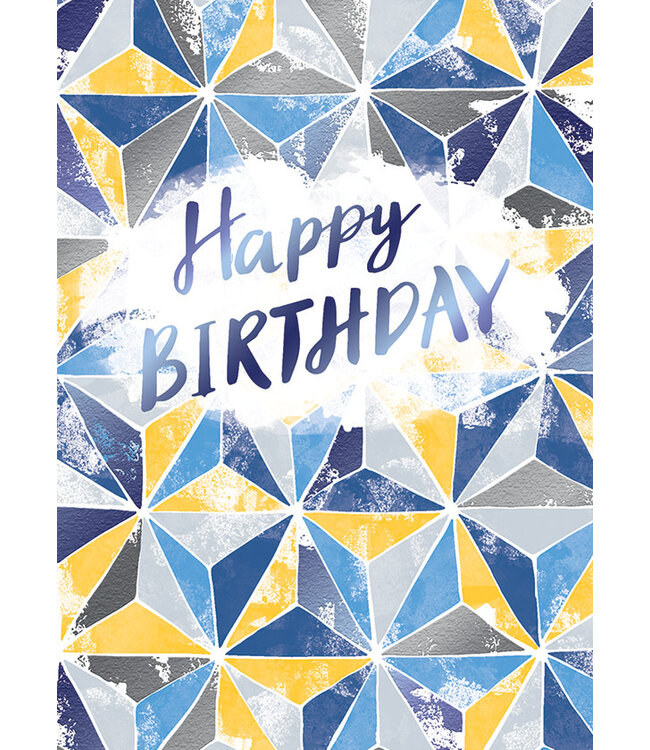 Geometric Stars Birthday Card