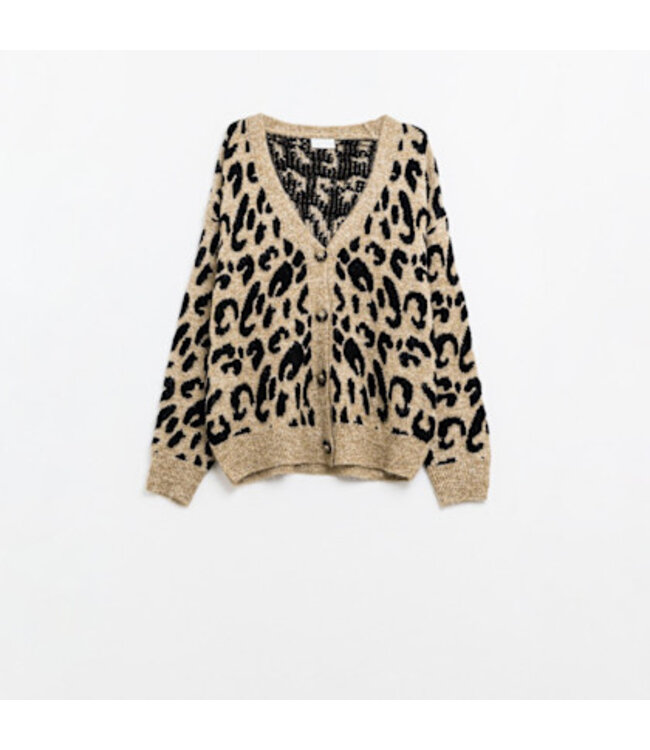 Shyne Soft Knit Leopard Print Cardigan