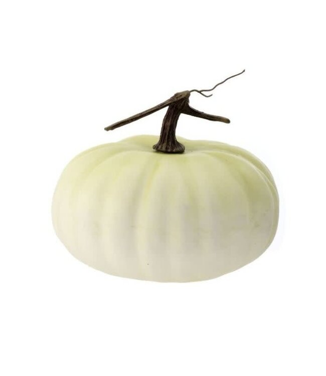 9"X5" LATEX HARVEST PUMPKIN W/VINE CREAM