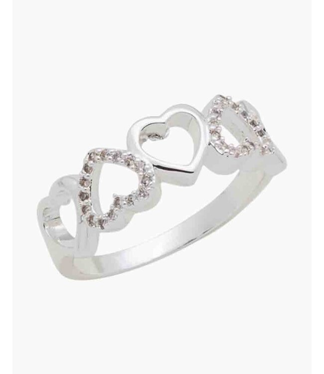 Heart CZ Stack Ring