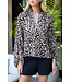 Jessa Long Sleeve Cheetah Print Top
