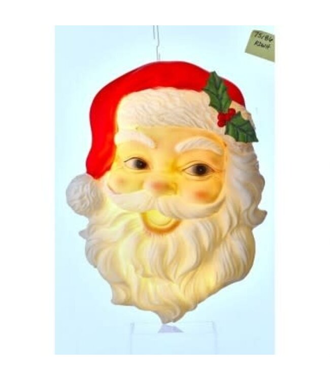 Led/Bty/Tmr Rsn Winking Santa Wall Plaque