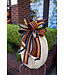 Orange & Black Striped Bow