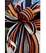 Orange & Black Striped Bow