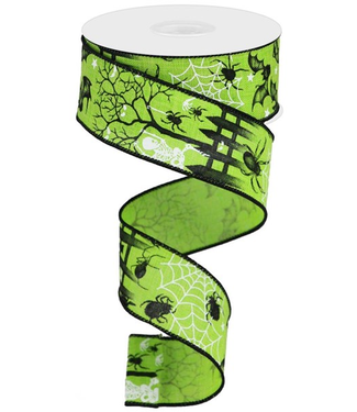 1.5"X10yd Halloween On Royal