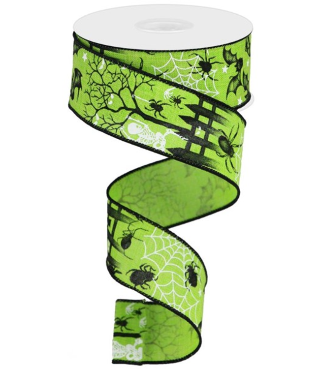 1.5"X10yd Halloween On Royal