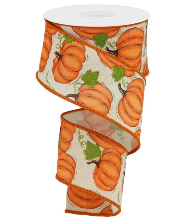 2.5"X10yd Harvest Ribbon