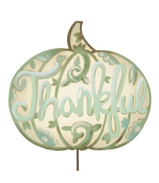 THE ROUND TOP COLLECTION "Thankful" Lace Pumpkin