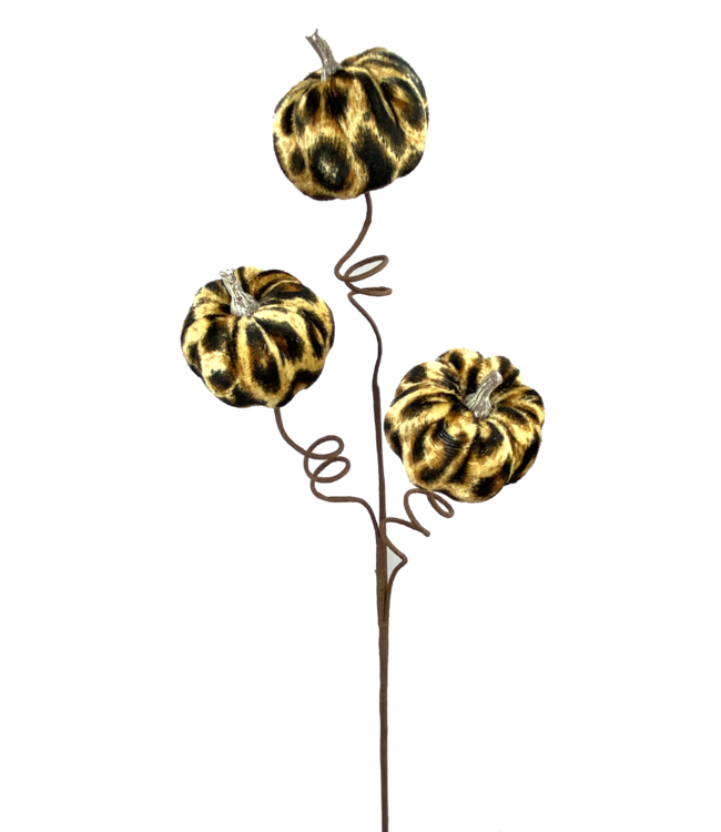 Fabric Cheetah Pumpkin Pick