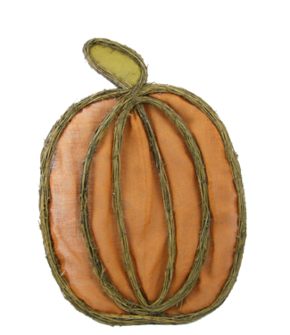 Burlap Pumpkin Twig Form