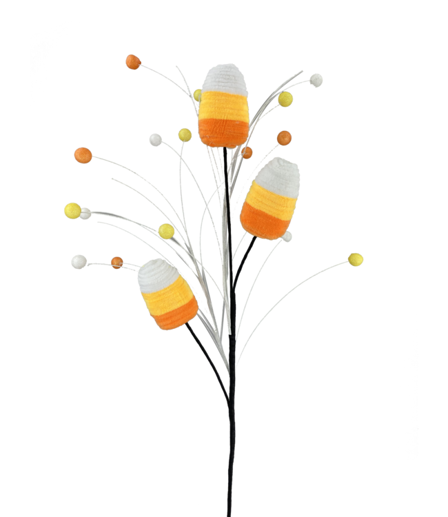 Chenille Candy Corn Spray