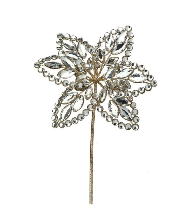 18" Heavy Jewel Flower Stem