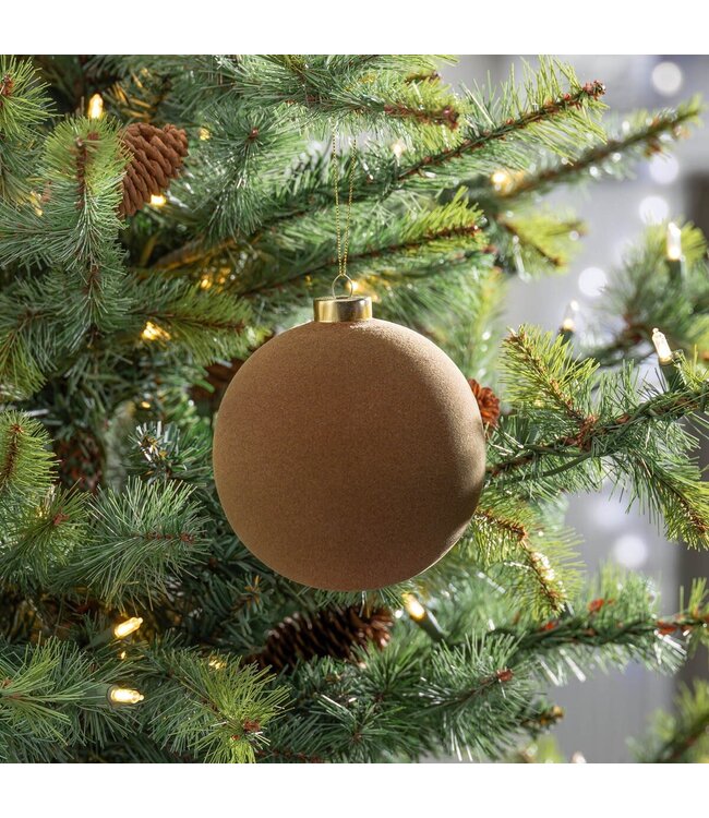Chestnut Flocked Ornament