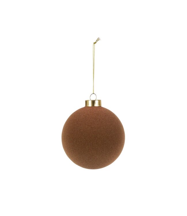 Chestnut Flocked Ornament