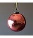 Antique Shiny Rose Glass Ball Ornament Extra-Large